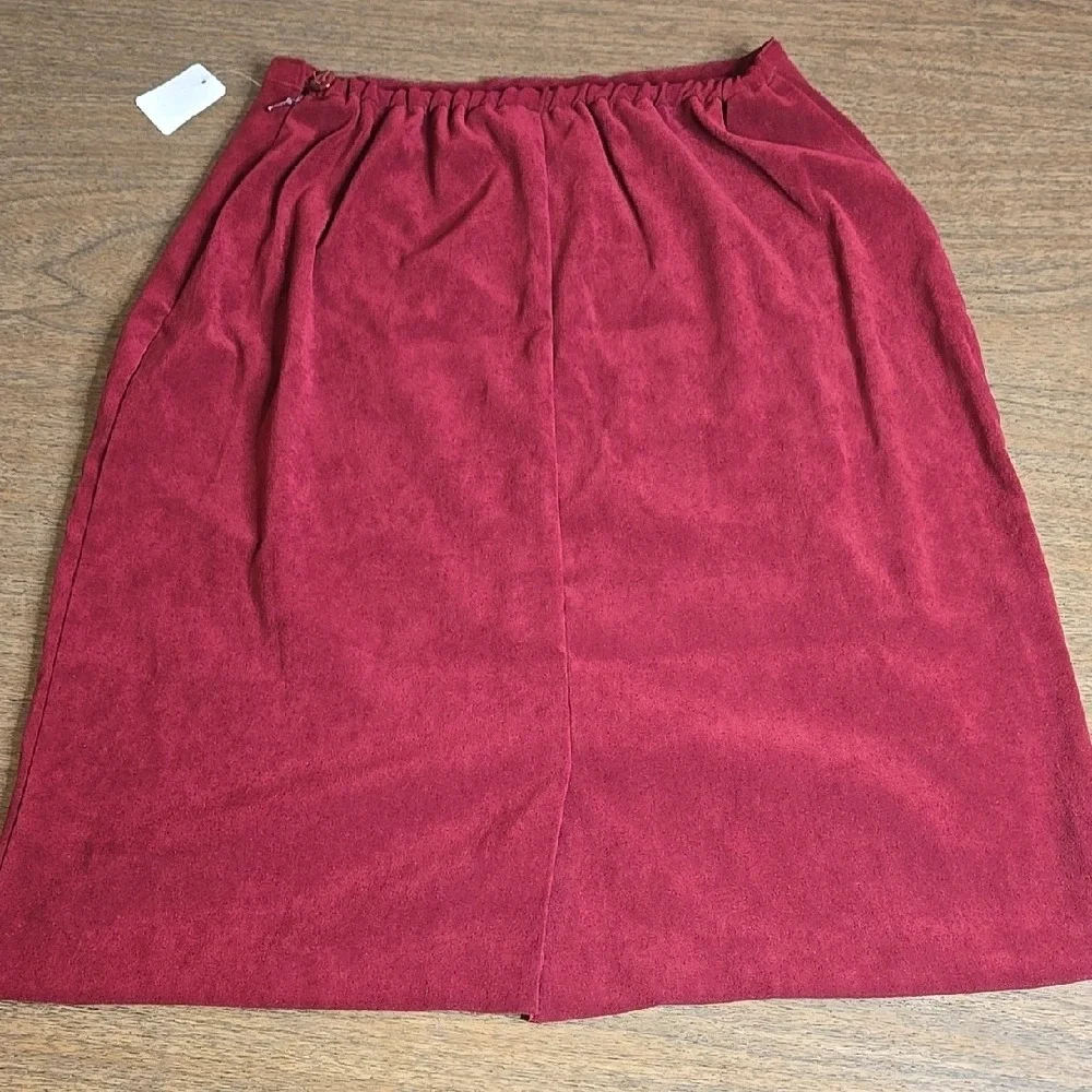 Notations Midi Skirt, Red, Office Business Casual, Pop of Color, Small‎